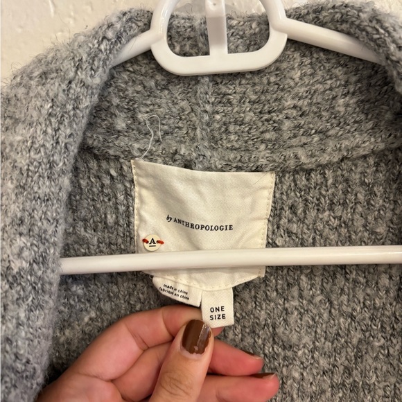 Anthropologie grey boucle open cardigan - Picture 4 of 4